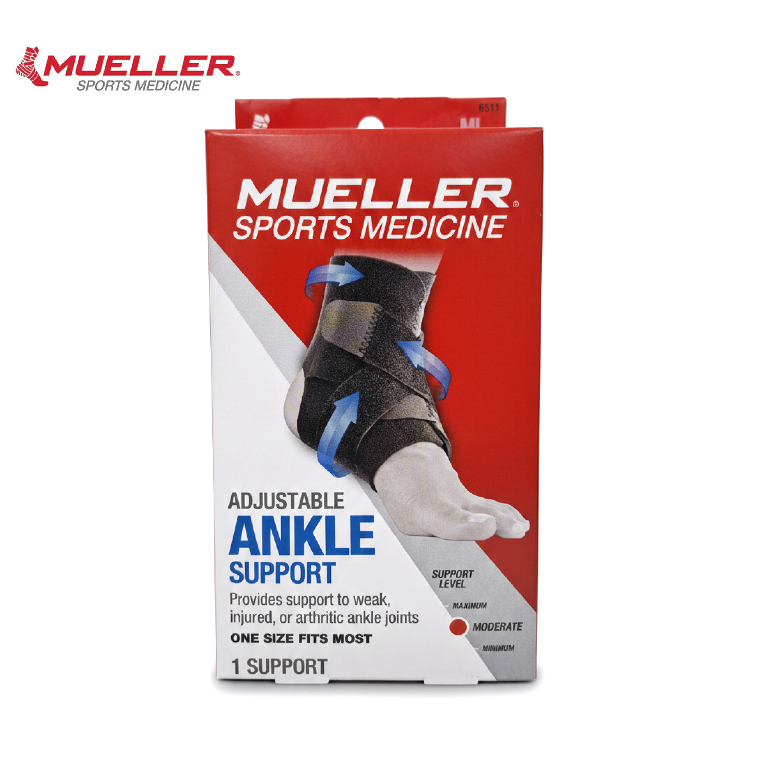 【Mueller 慕樂】6511可調式護踝 外盒圖